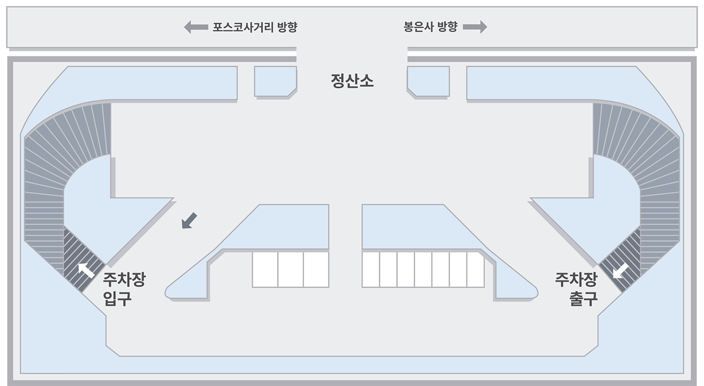 지하주차장 주차 안내도